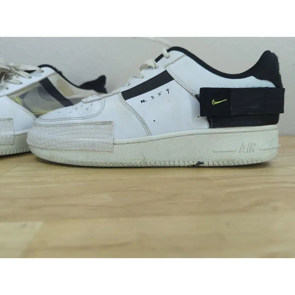 Nike‎ Air Force-type Air Force 1 Type White-Volt-Black-White AT7859-101 Size 8